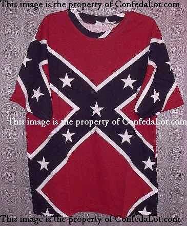 Confederate Full Flag Tee Shirt NEW Size S M L XL and 2XL