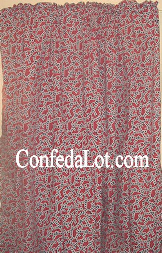 Confederate Window Curtains Set 2 Panel 48in x 84in NEW