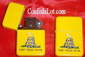 Gadsden Don't Tread on Me Refillable Lighter NEW Tea party rattle snake