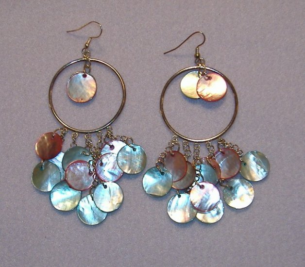 Large Hooped Shell Earrings