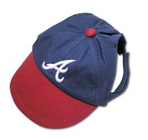 Atlanta Braves Official MLB Dog Baseball Cap Hat Size Small