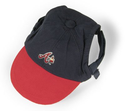 Atlanta Braves Logo Dog Baseball Cap Hat Size Medium/Large