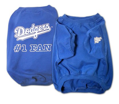 Los Angeles Dodgers #1 Fan Dog T-Shirt Size Large