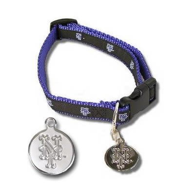 New York Mets MLB Dog Collar with ID Tag Size M/L