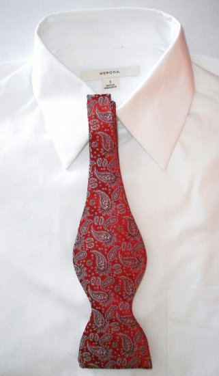 MEN'S PAISLEY SILK BOW TIE - FREE SHIPPING WORLDWIDE!