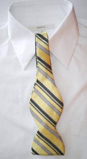 MEN'S SILK SELF-TIE BOW TIE - FREE SHIPPING WORLDWIDE!