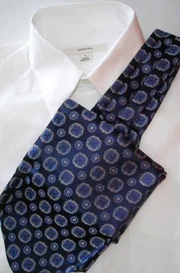 MENS WOVEN SILK ASCOT - FREE SHIPPING WORLDWIDE!