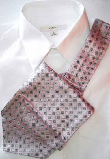 MENS WOVEN SILK ASCOT - FREE SHIPPING WORLDWIDE!