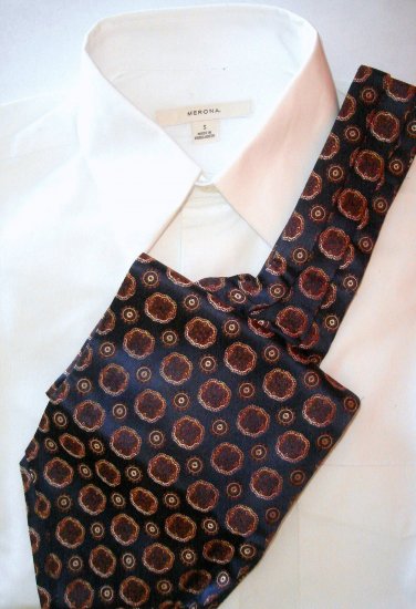 MENS WOVEN SILK ASCOT - FREE SHIPPING WORLDWIDE!