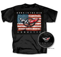 C5 Corvette "Born In The USA" Black T-Shirt - M