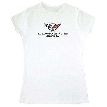 Women's C5 Corvette Girl White T-Shirt - XL