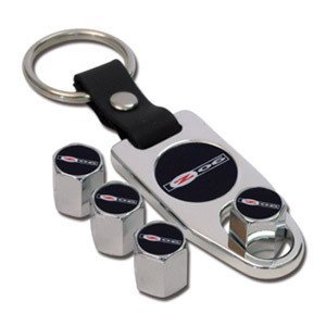 Z06 Corvette Logo Valve Stem Cap - Chrome - Gift Set
