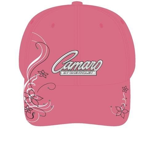 Women's Pink Camaro Script Hat with Rhinestones
