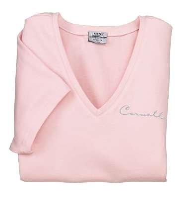Women's Light Pink Corvette Classic Script T-Shirt - XL