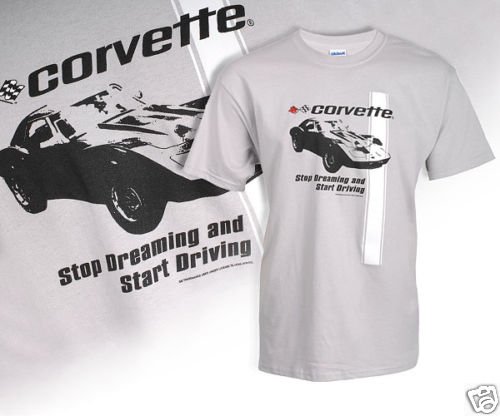 C3 Corvette "Stop Dreaming" Gray T-Shirt - L
