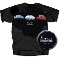 C2 Corvette Sting Ray on Black T-Shirt - L