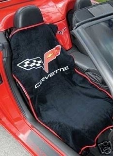 C6 Corvette Seat Armour 100% Cotton Seat Cover 2PK Blk