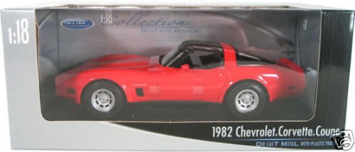C3 1982 Red Corvette Coupe Cross Fire 1:18 Diecast