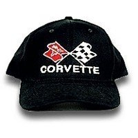 C3 Corvette Black Low Profile Cotton Brushed Twill Hat
