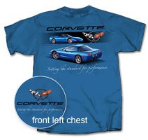 C5 Corvette "Setting the Standard..." Blue T-Shirt - 2XL