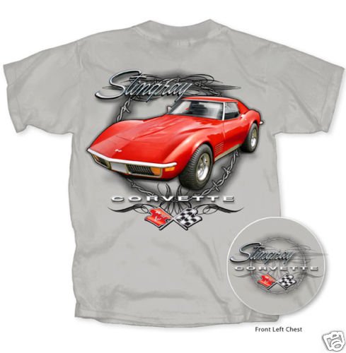 C3 Corvette Stingray Barbwire Gray T-Shirt - L