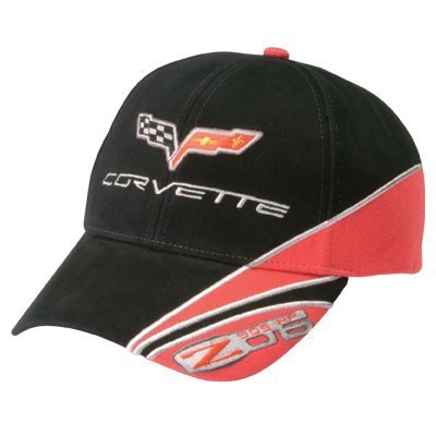 C6 Z06 Corvette Black and Red Hat