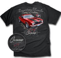 67 Camaro Legendary Muscle Black T-Shirt - XL