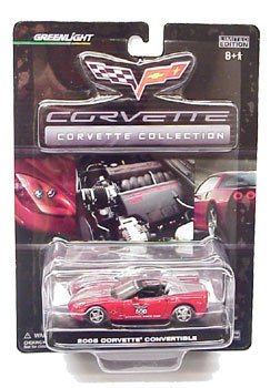 C6 2005 Indy 500 Red and Silver Conv. Corvette 1:64 Diecast