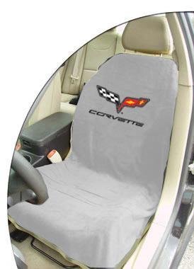 C6 Corvette Seat Armour 100% Cotton Seat Cover - 2PK Grey
