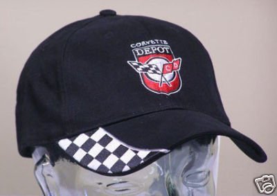 Corvette Depot Brushed Cotton Checkered Edge Hat