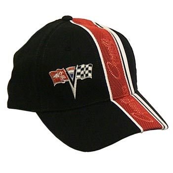 C2 Corvette Inset Mesh Black Twill Hat