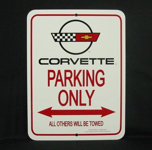 C4 1984-1996 Corvette Parking Only Sign
