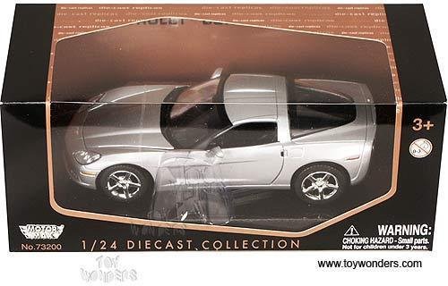 C6 2005 Silver Corvette Coupe 1:24 Diecast