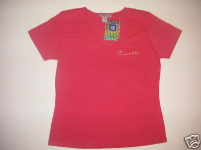 Women's Pink Rose Corvette Classic Script T-Shirt - XL