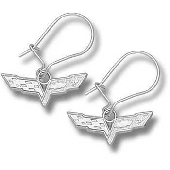 C6 Corvette Sterling Silver Dangle Earrings