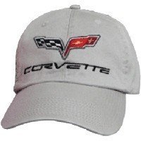 C6 Corvette Gray Low Profile Brushed Twill Hat