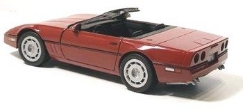 C4 1986 Dark Red Corvette Convertible 1:24 Diecast