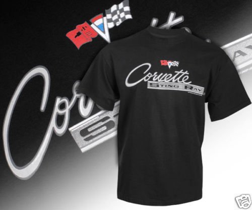 C2 Corvette Stingray Emblem & Lettered Black Shirt - XL