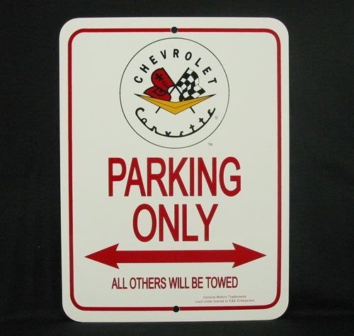 C1 1953-1962 Corvette Parking Only Sign