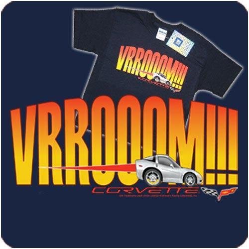 Children's C6 Corvette "VRROOOM!" Navy T-Shirt -Youth L