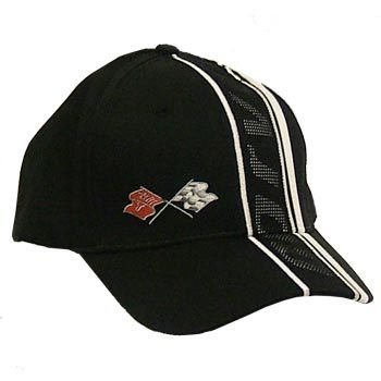 C3 Corvette Inset Mesh Black Twill Hat