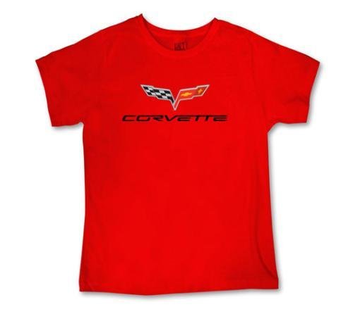Women's C6 Corvette Logo Red T-Shirt - 2XL