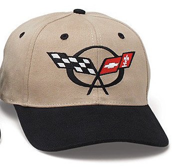 C5 Corvette Black/Khaki Low Profile Brushed Twill Hat