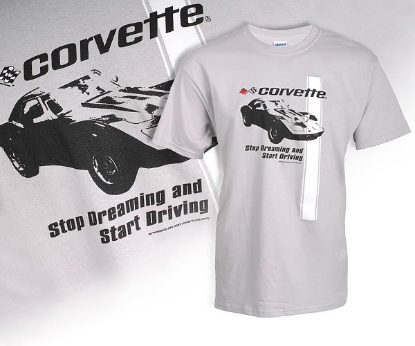 C3 Corvette "Stop Dreaming" Gray T-Shirt - M