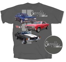 Chevrolet 3 Chevelle's Gray T-Shirt - XL