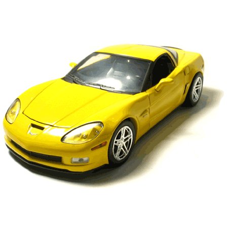 C6 2007 Z06 Velocity Yellow Corvette 1:24 Scale Diecast