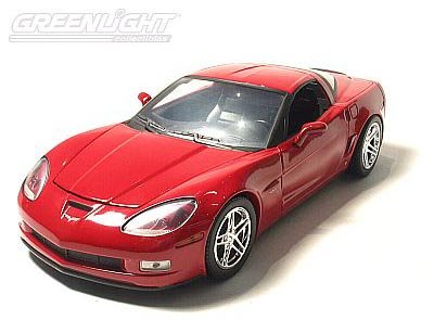 C6 2007 Z06 Victory Red Corvette 1:24 Scale Diecast