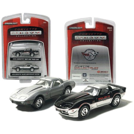 1978 Corvette Pace Car & 1978 Silver Anniv. 1:64 Diecast