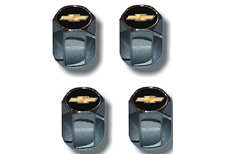 Chevy Gold Bowtie Logo Valve Stem Caps - (Set of 4)