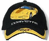 C5 Corvette Black/Yellow Car Low Profile Cotton Hat